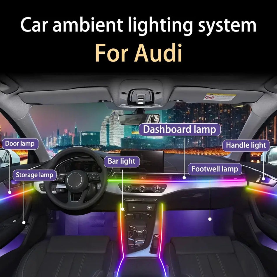 APP Controlled LED Interior Lights For Audi A1 A2 A3 A4 A5 A6 A7 A8 by InterCyprus Trading Ltd