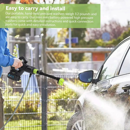 Cordless 3000W High Pressure Washer 200 Bar Digital Display