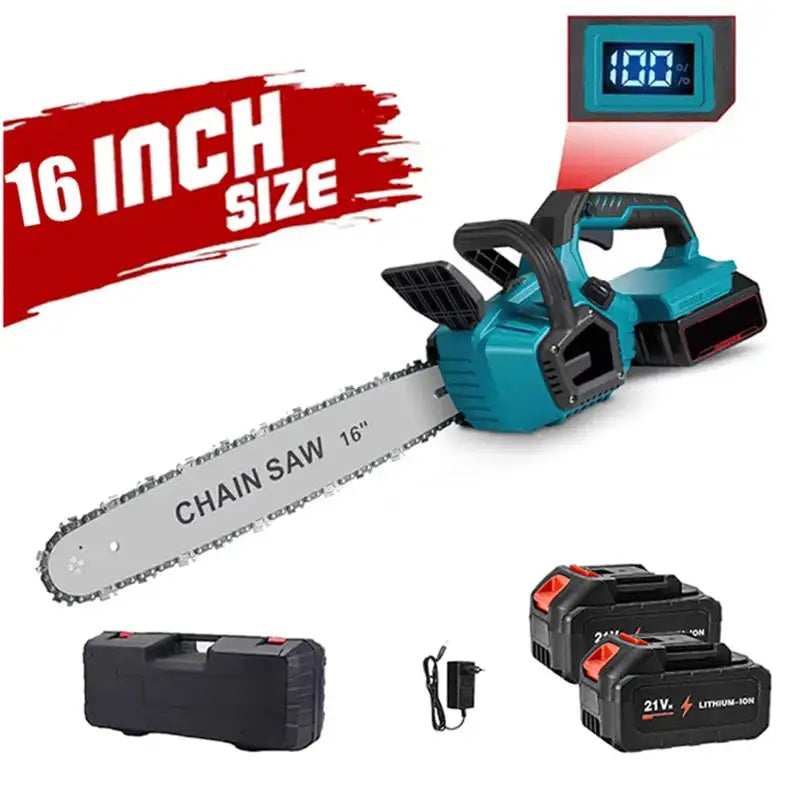 Brushless 8000W 16 Inch Chainsaw Makita Battery Auto Oiling With 2XBattery / france