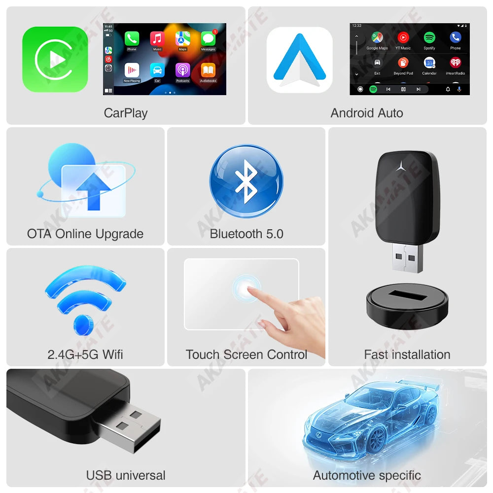 Wireless CarPlay Dongle 2in1 &ndash; Wireless Android Auto