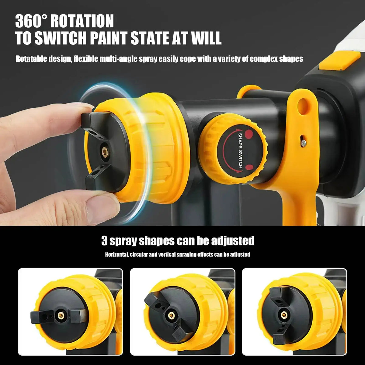 1000W Electric Paint Sprayer 1200ml Three Spray Modes DIY