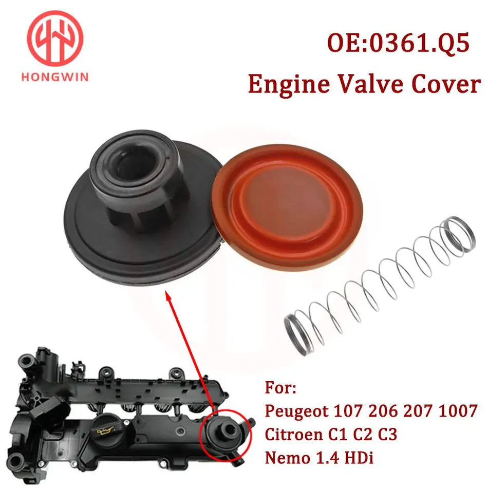 Kit de reparación de tapa de válvula PCV con membrana para Peugeot/Citroën 206/207 Nemo 1.4
