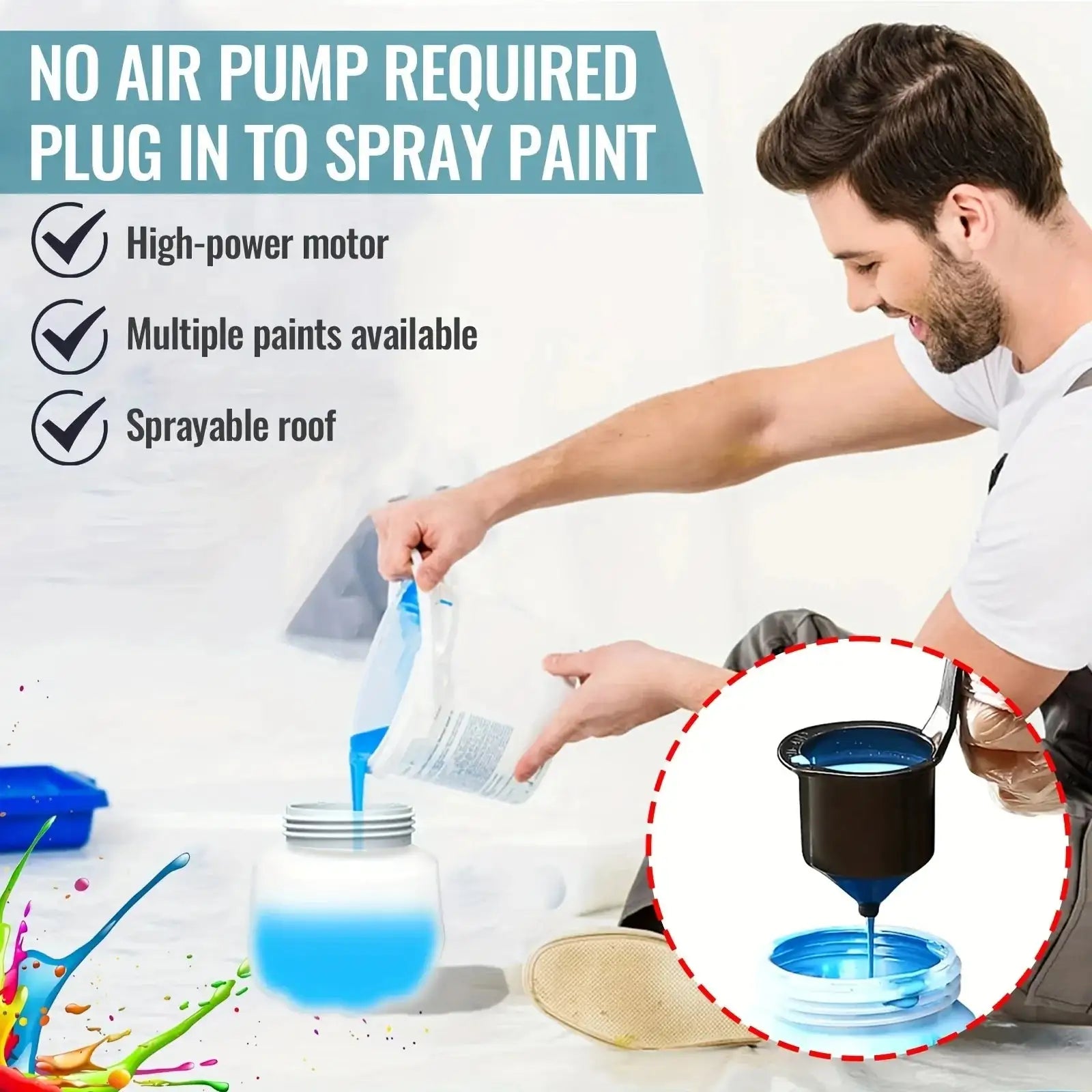 1000ML Cordless Electric Spray Gun &ndash; High Speed Portable