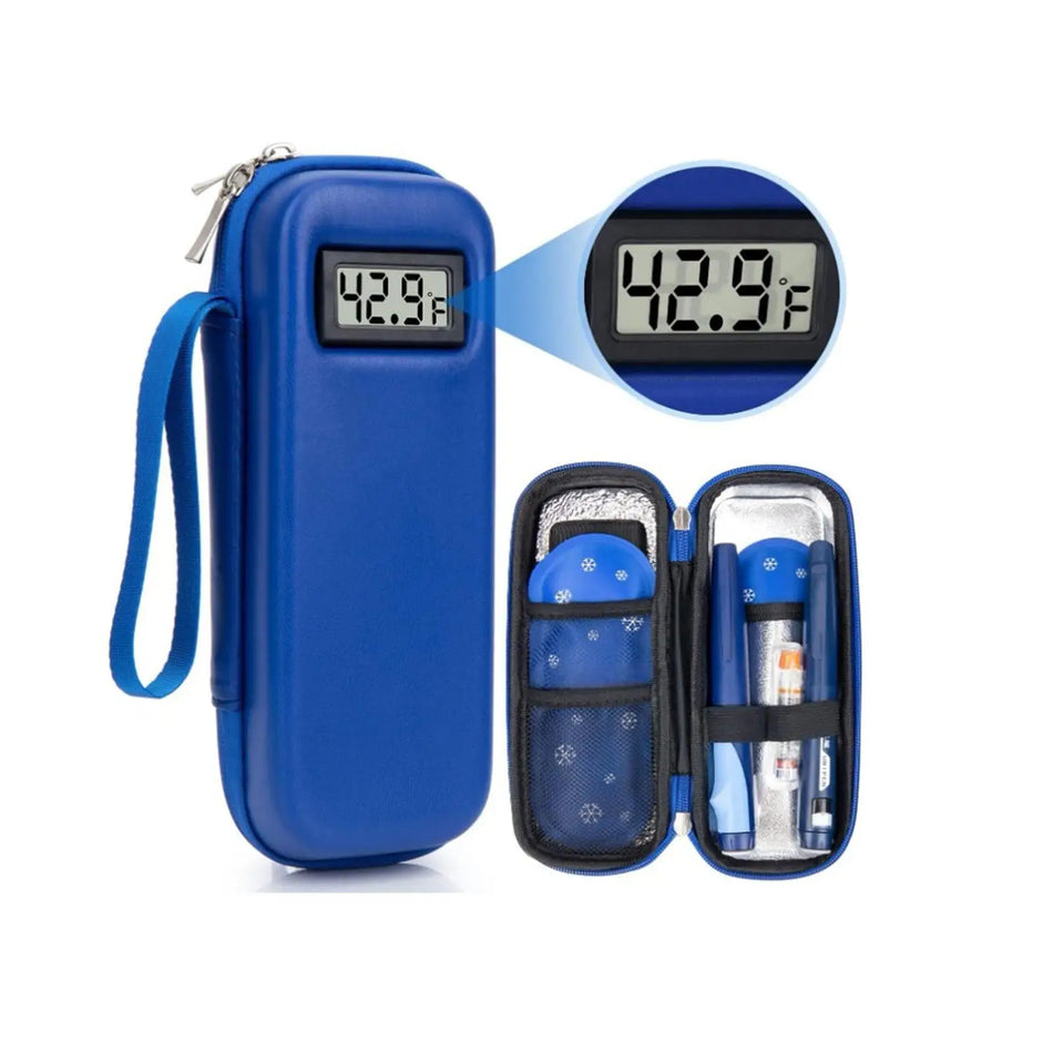 Funda de viaje para insulina con pantalla de temperatura, bolsa diabética de 24h