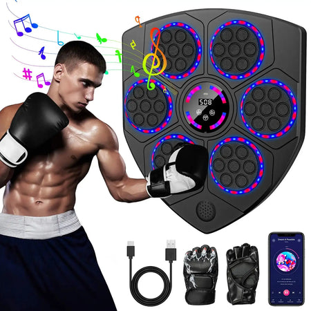 Smart Bluetooth Boxing Machine Gloves &ndash; 9 Modes Training Set-1 Pair of Half-Finger Boxing Gloves / france