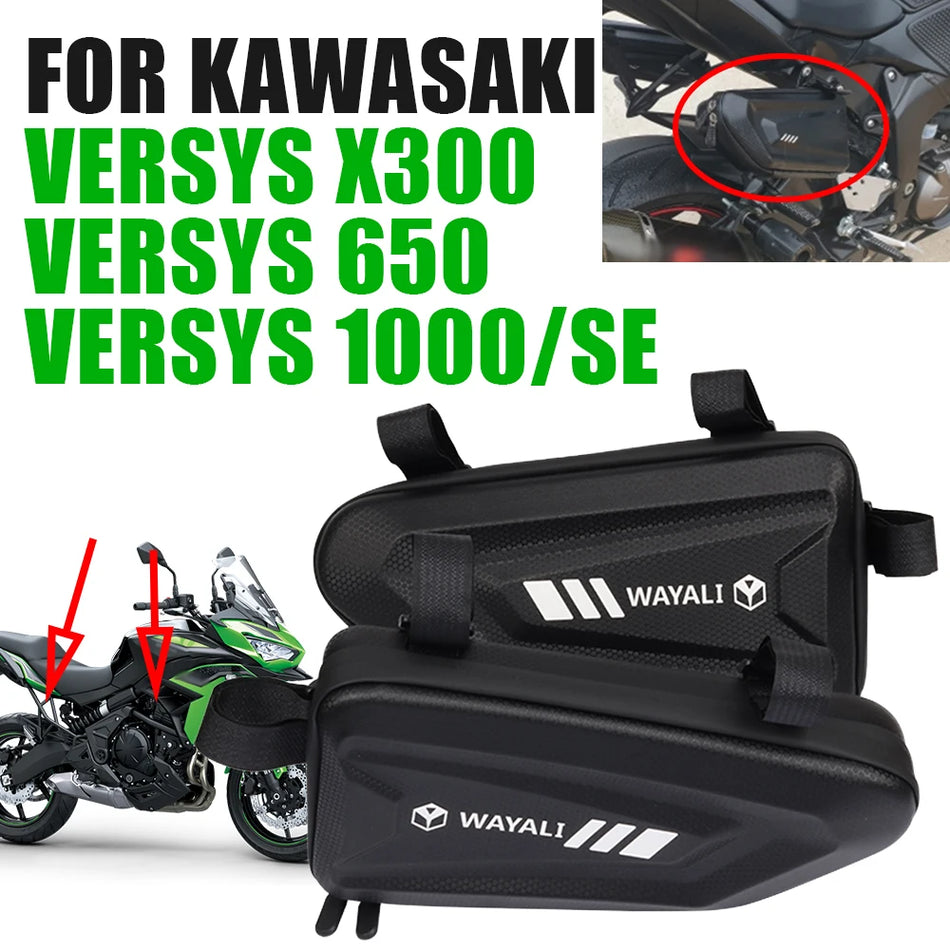 Kawasaki Versys X300 Πλαϊνή Τσάντα, Αδιάβροχη Αποθήκευση Εργαλείων από Νάιλον