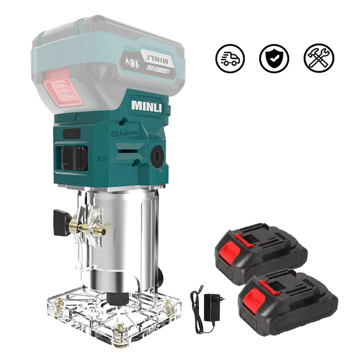 Cordless 800W Wood Router Makita 18V Battery Aluminum Body With 2XBattery / france