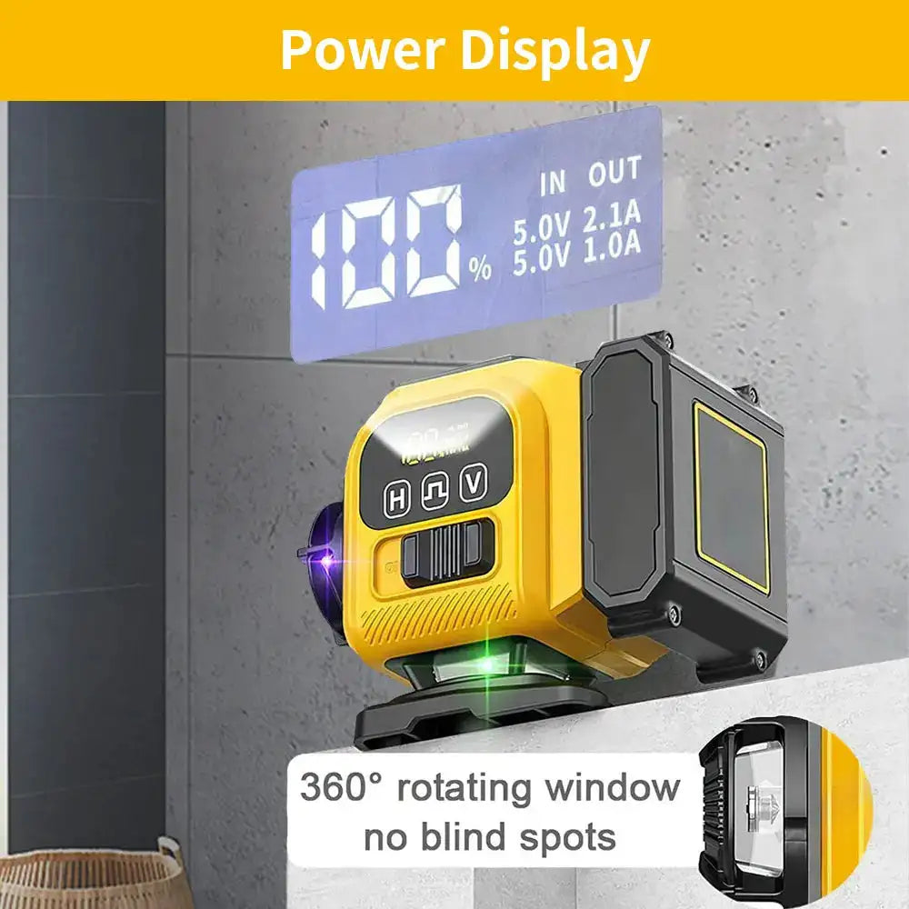 16 Lines 4D Laser Level Remote 360 Degree Horizontal