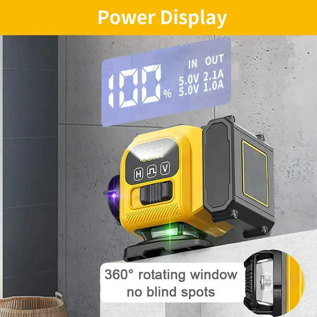 16 Lines 4D Laser Level Remote 360 Degree Horizontal
