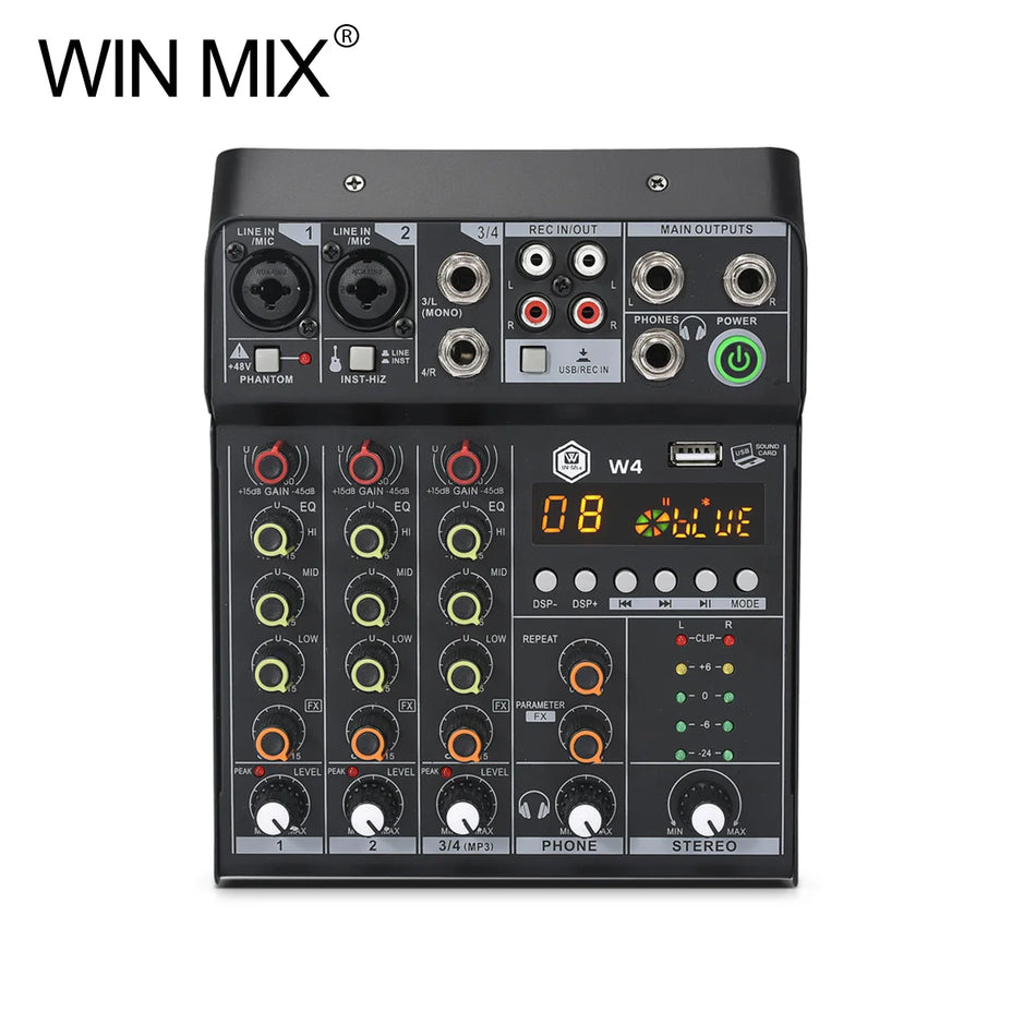 WINMIX W4 4 Channel Audio Mixer Default Title