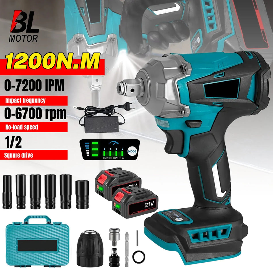 Bežični udarni ključ 1200Nm pola inča Makita 18V