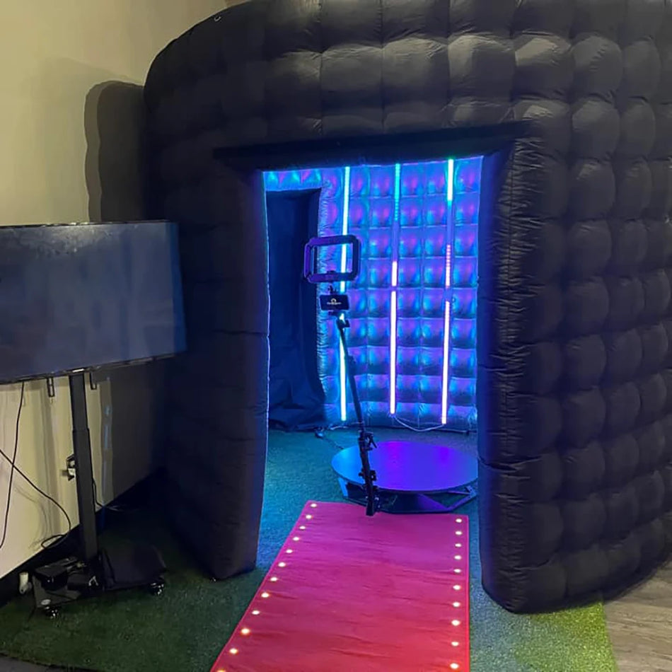 10ft Cortină de fundal pentru Photo Booth Inflabil RGB LED 360