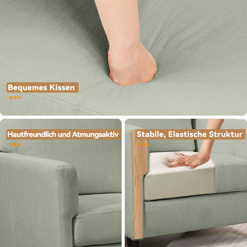 COMHOMA TV Fåtölj Relax Soffa För Vardagsrum Linneöverdrag