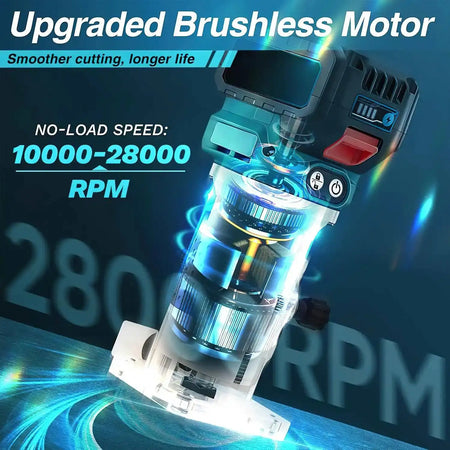 6 Speeds Brushless Cordless Wood Router For Makita 18V