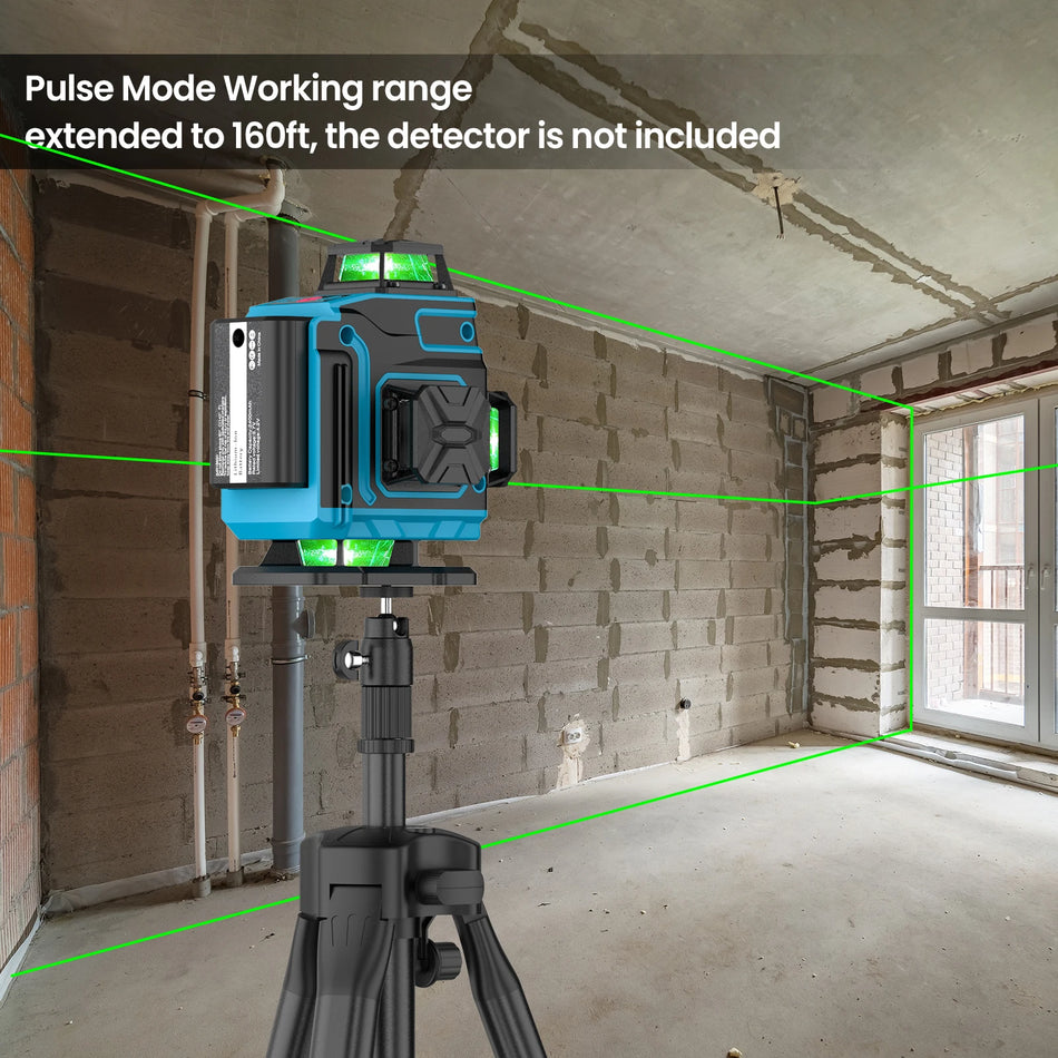 Nível a Laser de 16 Linhas com Auto Nível 360 Graus Tripé 1.2M