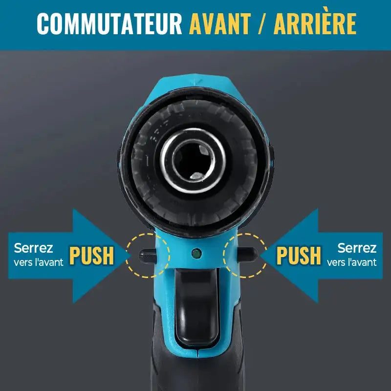 DWiusty Cordless Impact Drill With 2 Batteries High Power