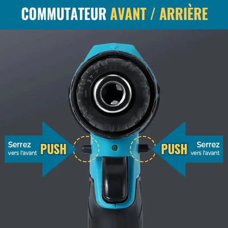 DWiusty Cordless Impact Drill With 2 Batteries High Power