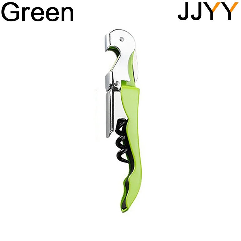 Creative Stainless Steel Wine and Beer Bottle Opener with ABS Handle green