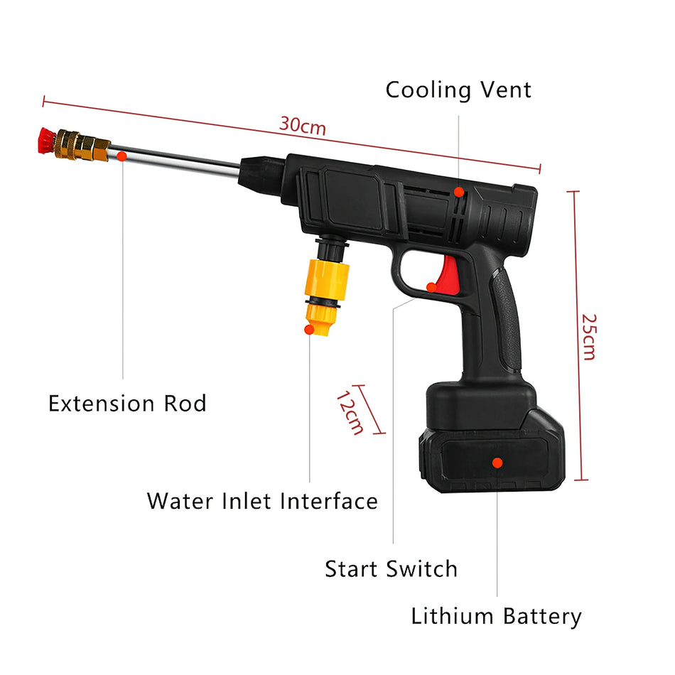 Belaidė 200W 30BAR Makita 18V Automobilių plovimo aukšto slėgio pistoletas