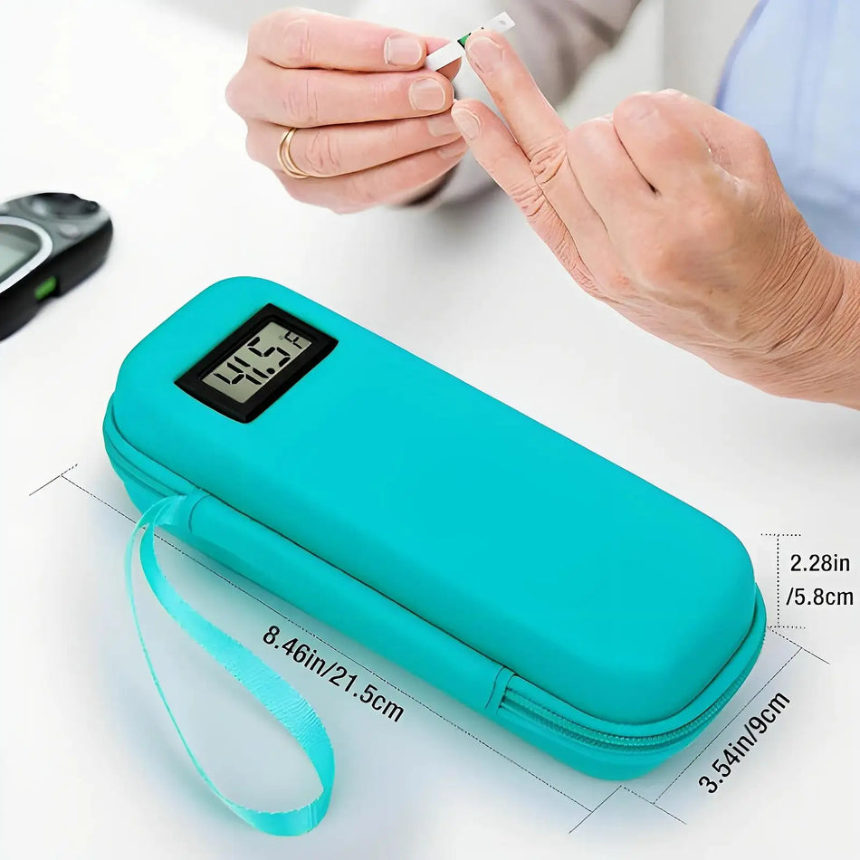 Funda de viaje para insulina con pantalla de temperatura, bolsa diabética de 24h