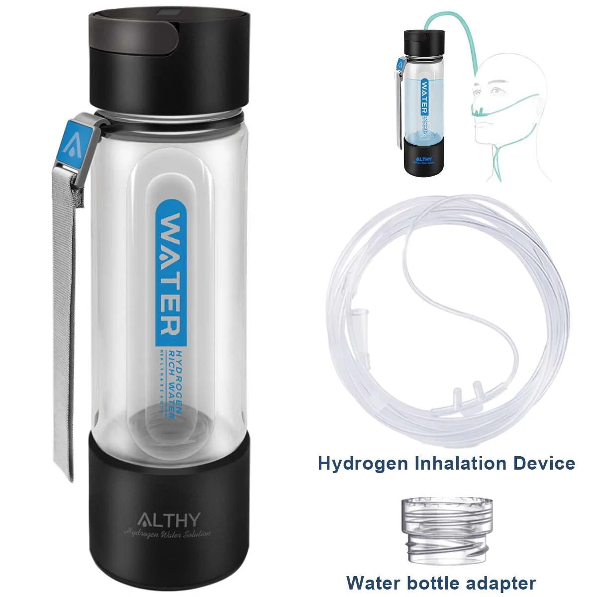 ALTHY H2-PLUS Hydrogen Water Bottle &ndash; Dual Chamber H2-PLUS