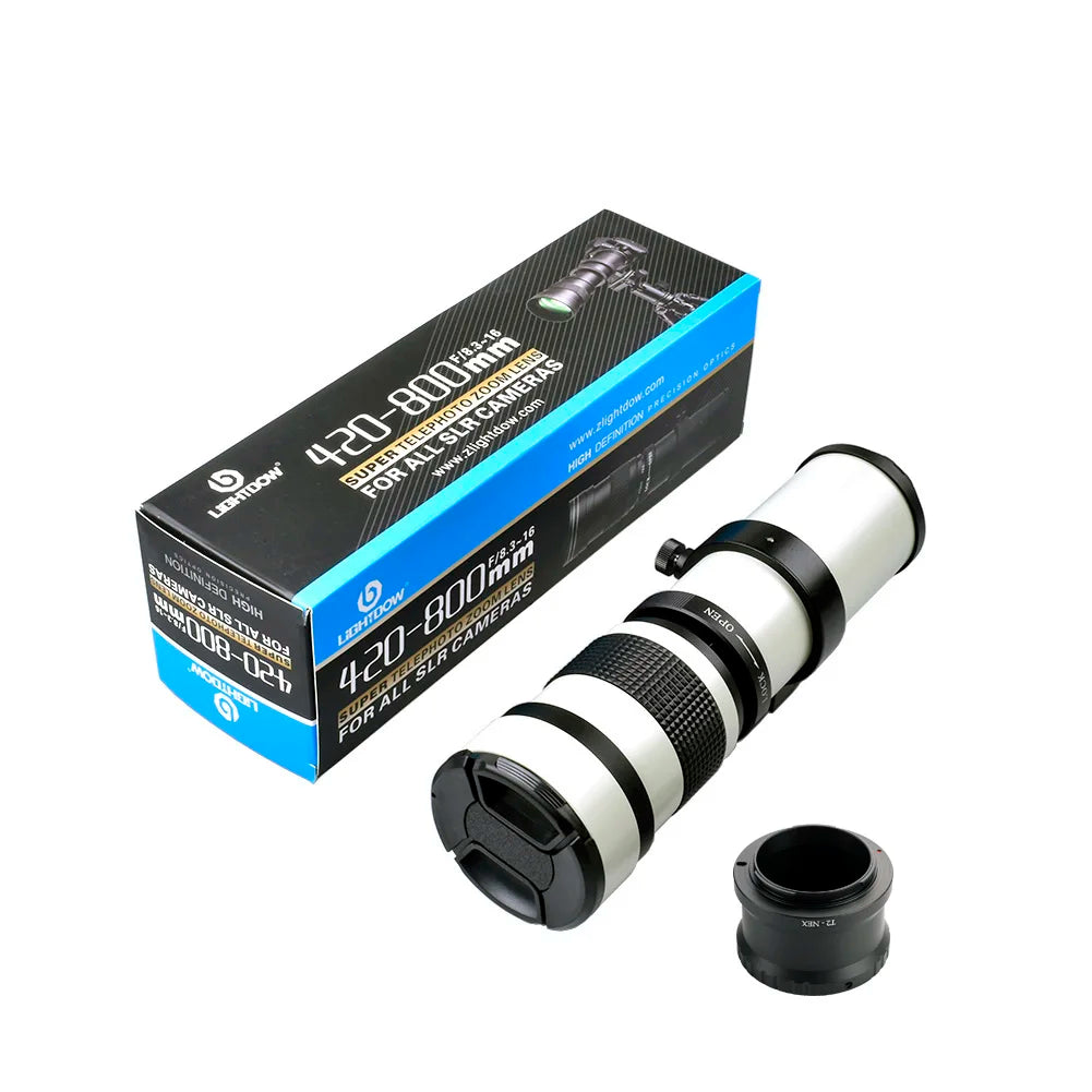 Lightdow Super Telephoto Lens 420-800mm &ndash; Exceptional Zoom Range for Stunning Photography White / M4/3 / CHINA