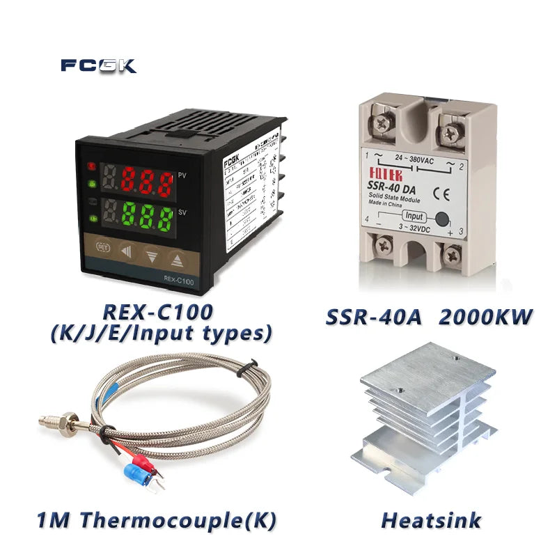 REX-C100 PID Temperature Controller &ndash; Accurate 400 Degree Control B Set 1 SSR Output / 100-240V / CHINA