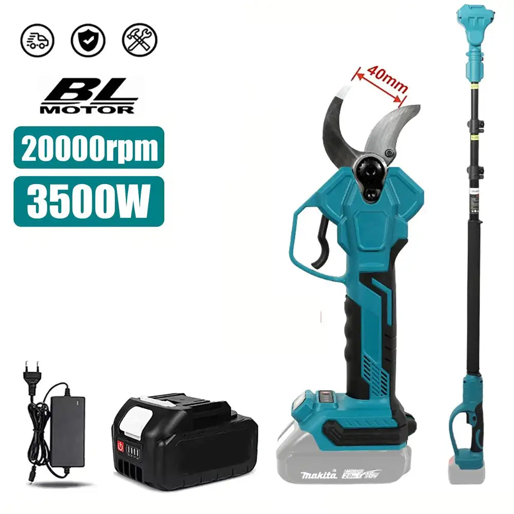 3500W Brushless Cordless Pruner 40mm Cut For Makita 18V With 1XBattery / france