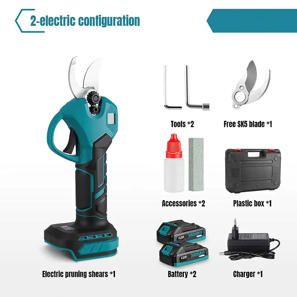 Brushless 18V Cordless Pruning Shears 2 Gear 30mm Makita With 2XBattery / france