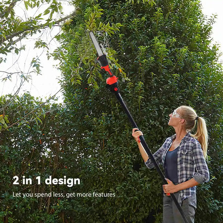 8 Inch Brushless Telescoping Pole Saw Cordless Pruning 18V
