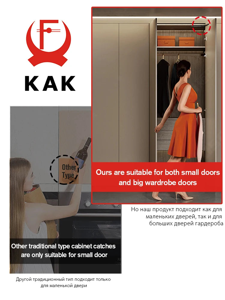 KAK Druk Om Te Openen Kastvergrendelingen Zachte Sluiting Kasten