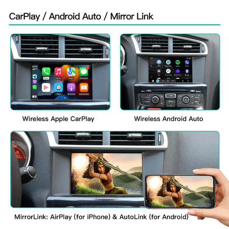 Wireless Carplay and Android Auto module for Peugeot SMEG 208 308 508 3008 C4 DS3 DS4 DS5 car radio Mirror Link multimedia by InterCyprus Trading Ltd