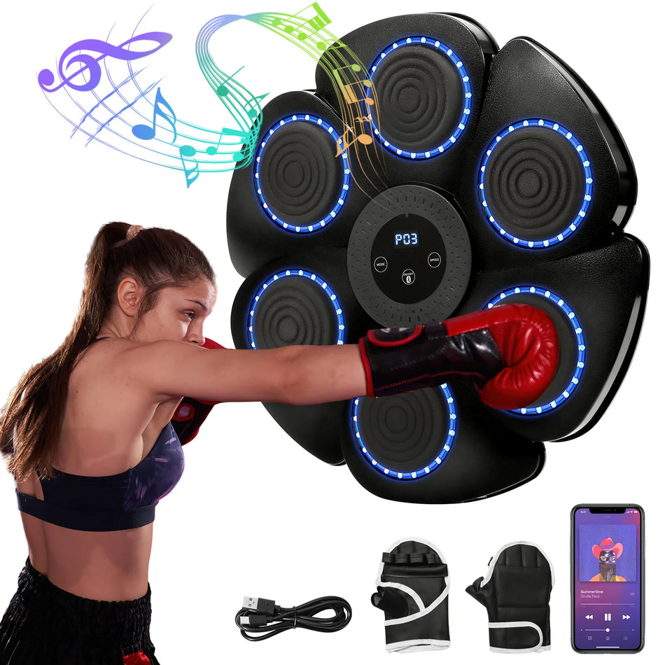 Smart Bluetooth Boxing Trainer With Music Response Lights