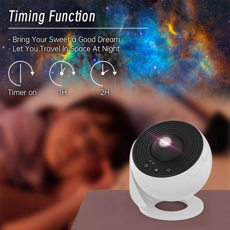 AUSYLE 360&deg; Starry Sky Galaxy Projector for Kids - Night Light Planetarium Lamp