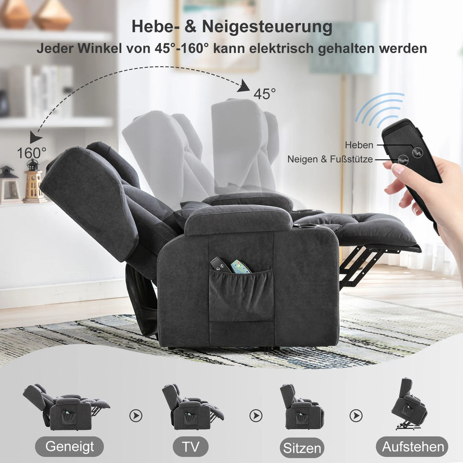 Comhoma Relax Armchair Massage Stand Up Aid Fabric Surface