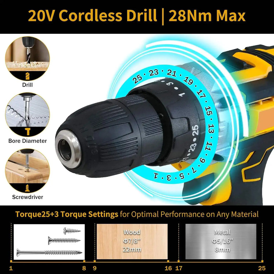 Belaidis šepetėlinis elektrinis rankinis gręžtuvas 1800rpm pistoletinė rankena