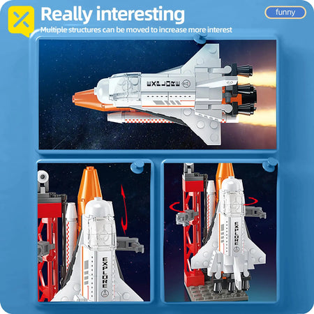 133Pcs Aerospace Rocket Launch Center Building Blocks Kit