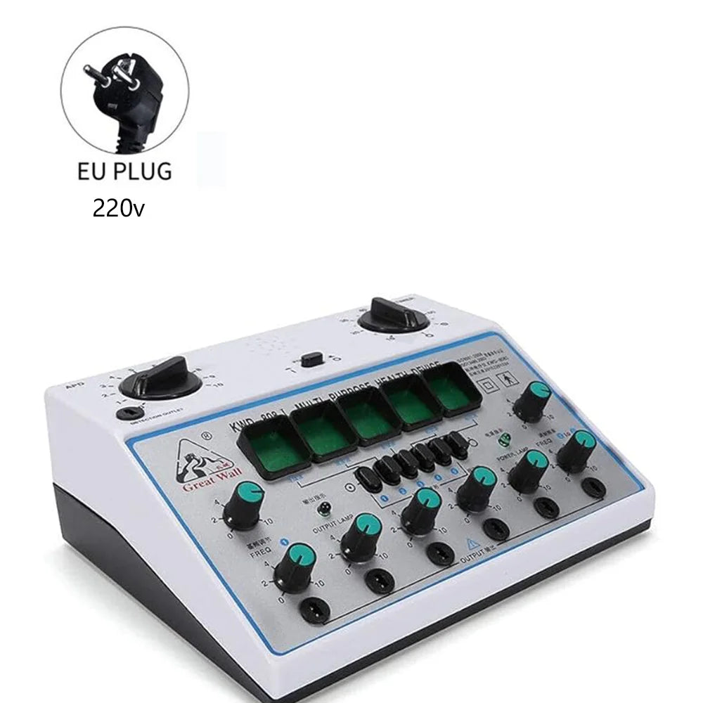 VamsLuna 50Hz Acupuncture Stimulator &ndash; Six Channel Massager 220 EU PLUG