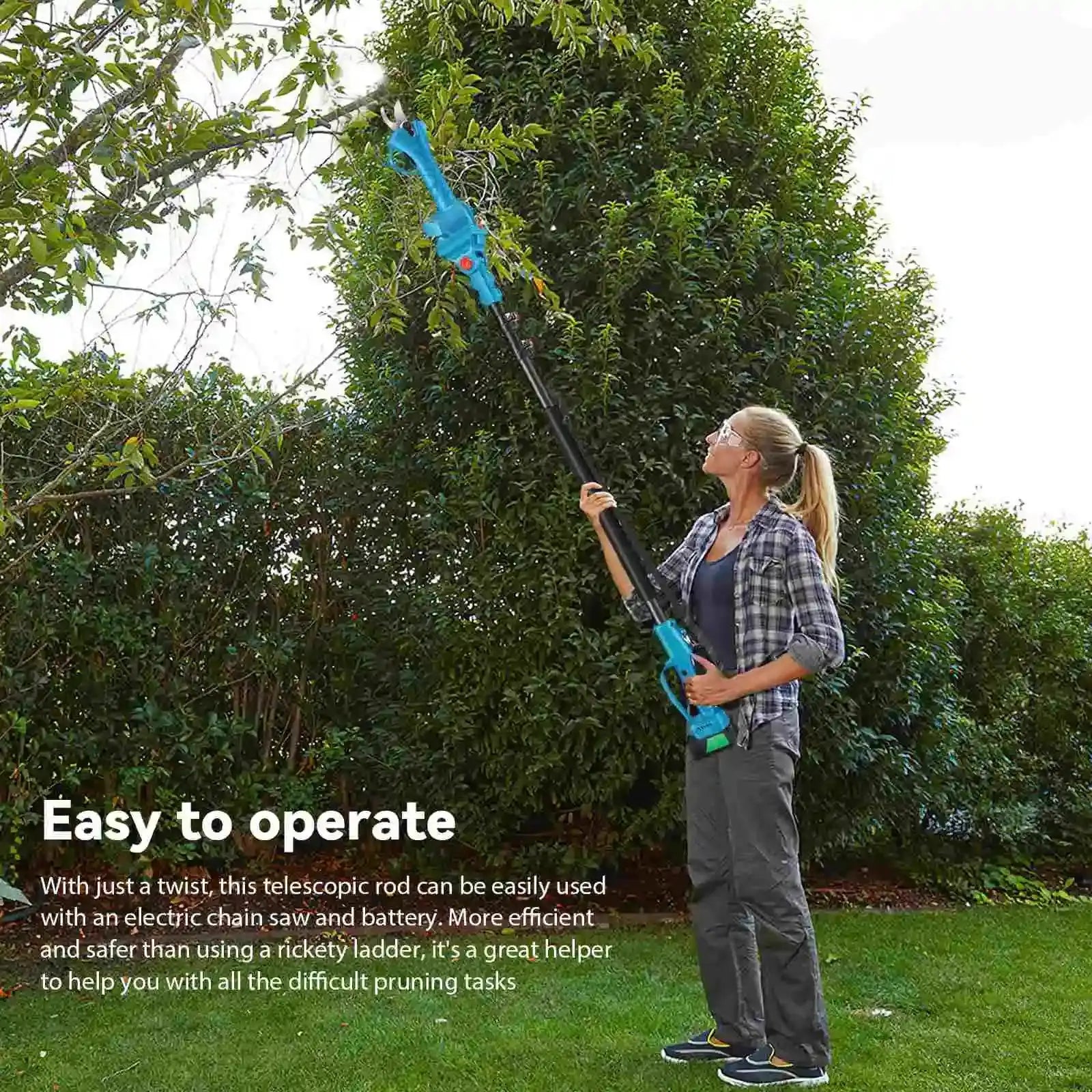 Brushless Electric Chainsaw 2.5m Telescoping Pole Pruning