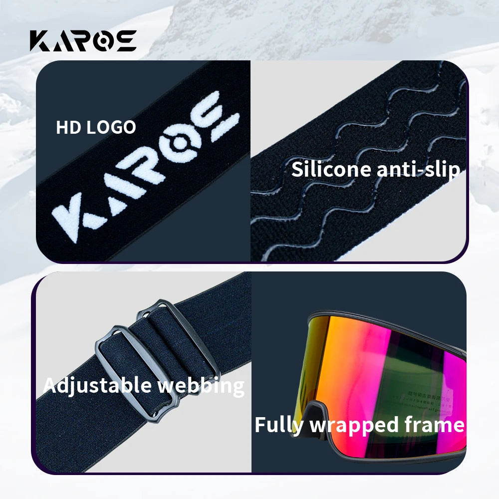 KAROS Professional Ski Goggles &ndash; Double Layer Anti-Fog Design