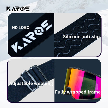 KAROS Professional Ski Goggles &ndash; Double Layer Anti-Fog Design