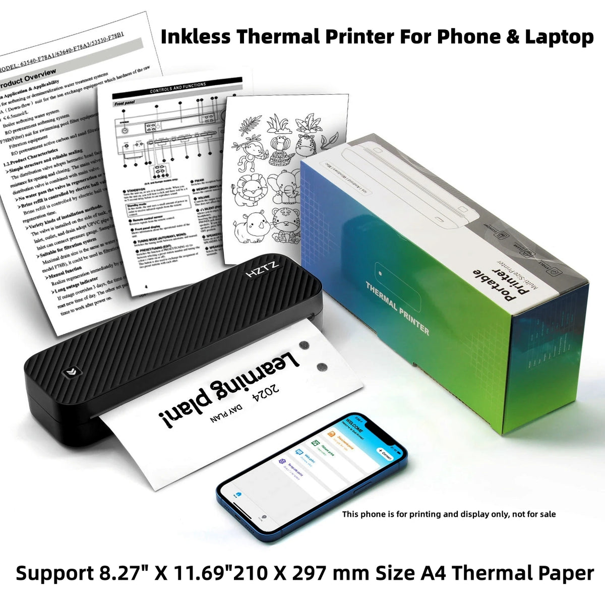 A4 Portable Inkless Printer &ndash; Bluetooth Wireless Printing