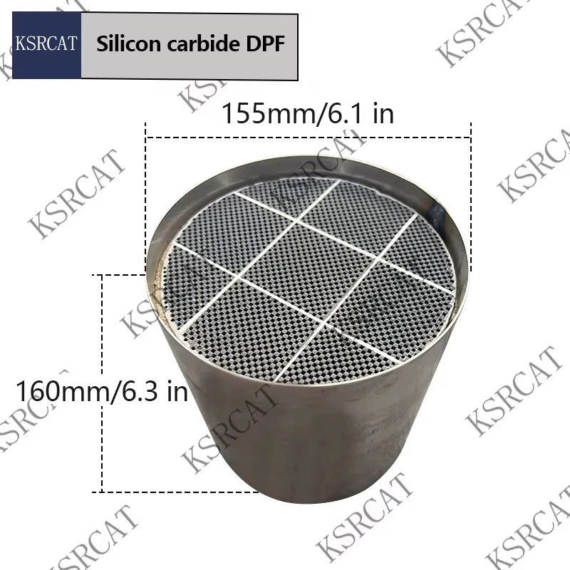 Фильтр DPF из карбида кремния для дизельных двигателей 155-160mm высокой эффективности