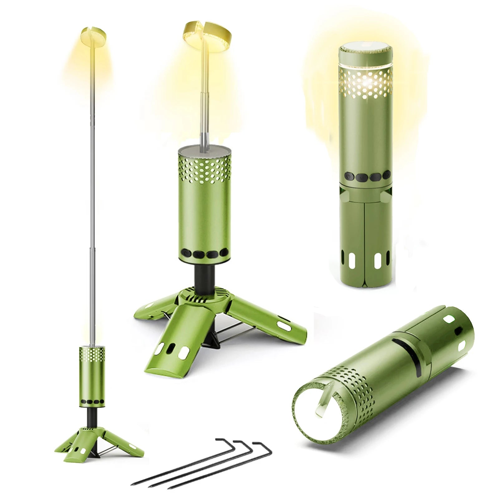 Telescopic Rechargeable LED Camping Lantern with Magnetic Base