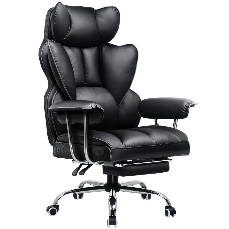 GTPLAYER Ergonomic Gaming Chair With Footrest Fabric