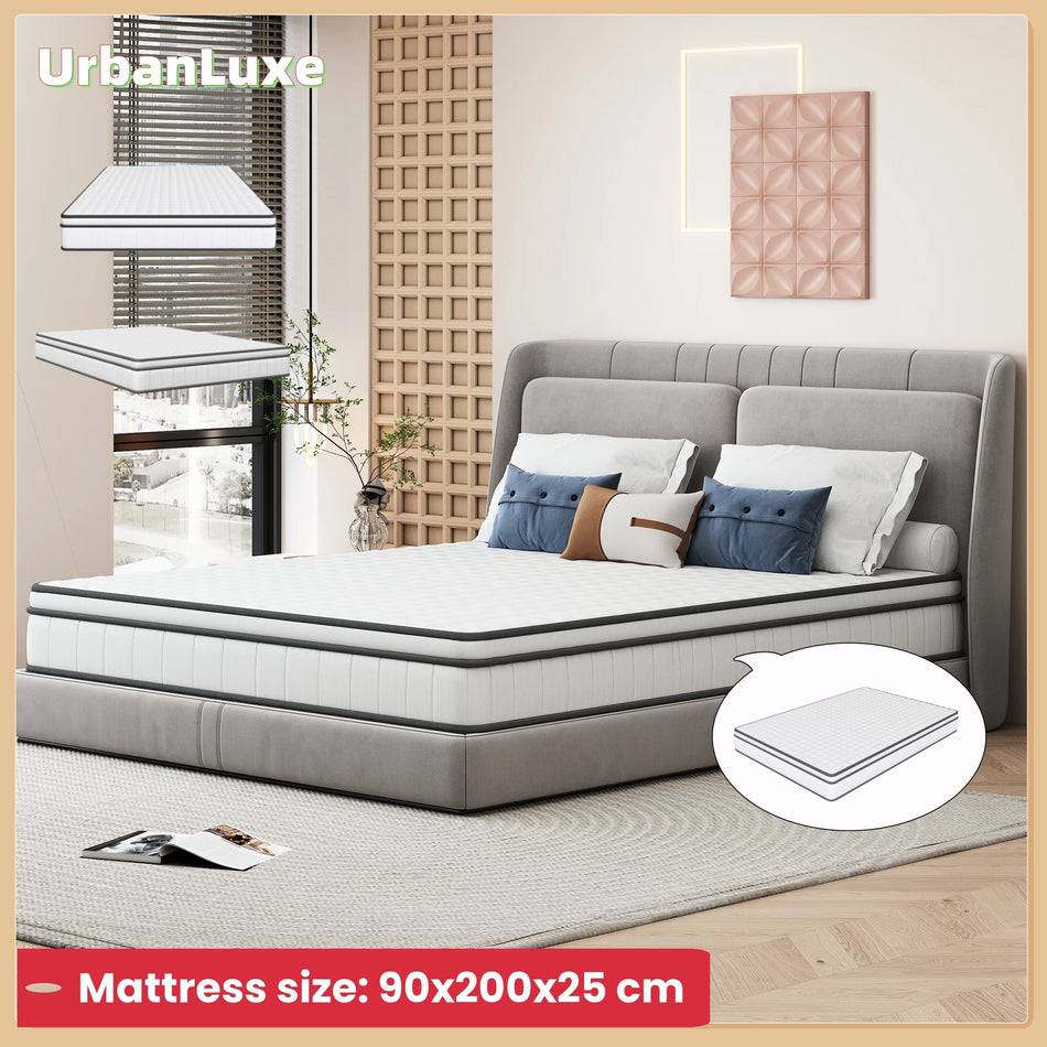 Urban Luxe Mattress 90x200x25 Pocket Spring Breathable 3D