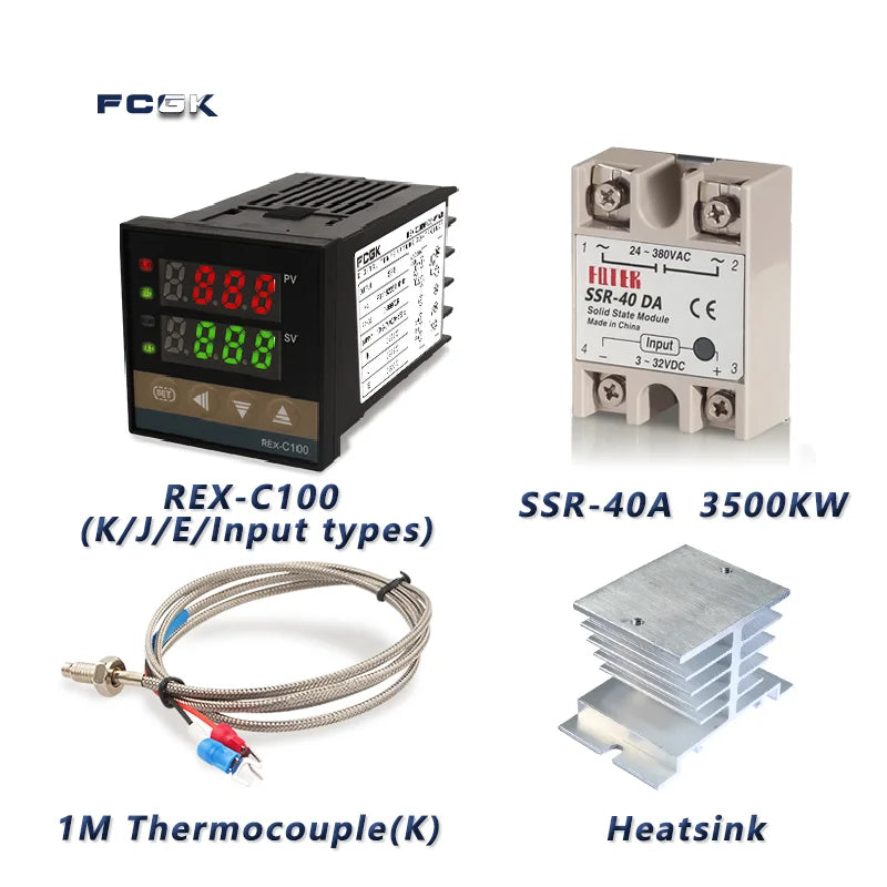 REX-C100 PID Temperature Controller &ndash; Accurate 400 Degree Control A Set 1 SSR Output / 100-240V / CHINA