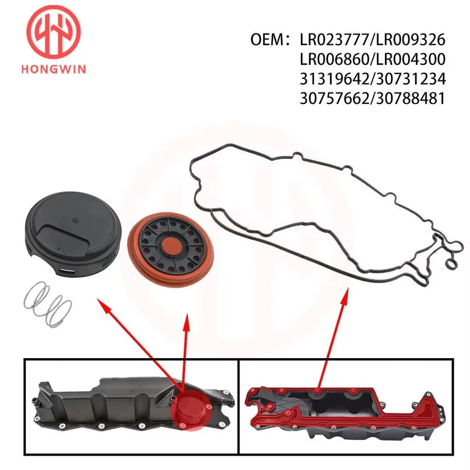 Engine PCV Valve Cover Repair Kit With Membrane for Land Rover Freelander 2