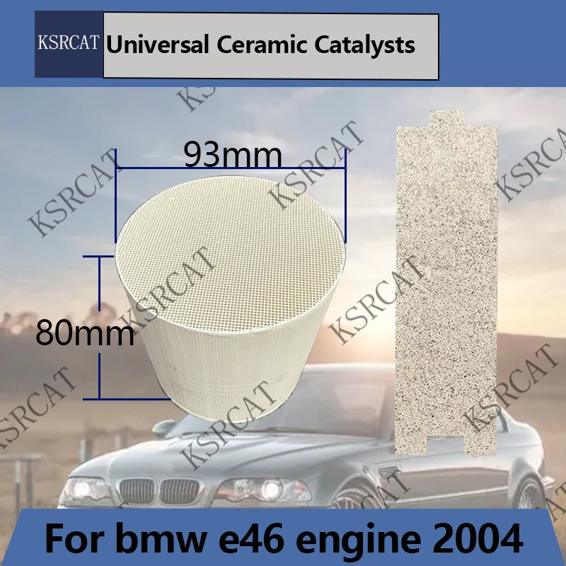 Catalyseur catalytique en céramique Euro 5 à haut débit 93x80mm pour BMW E46