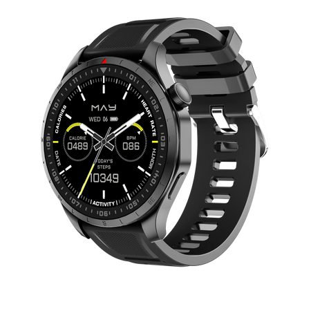 Military GPS Smartwatch &ndash; Offline Maps And Health Monitor Silicone Black / GPS Sport Smartwatch